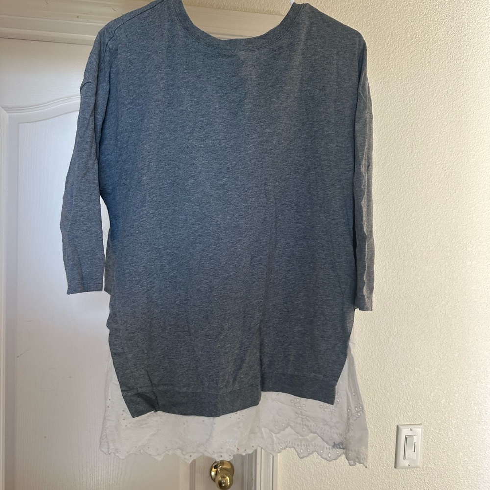 Matilda Jane Gray 3/4 Sleeve Boxy Sweatshirt